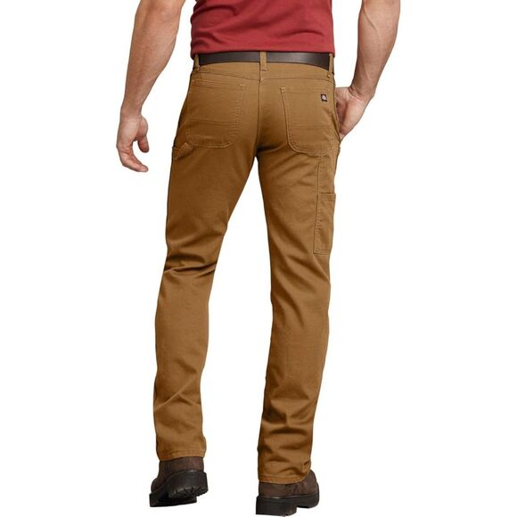 Dickies mens Tough Max Duck Carpenter Pants Stonewashed Brown Duck, 32W x 32L - Picture 2 of 2